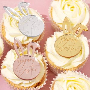 Easter Cupcake Ideas Easter Cupcake Toppers Acrylic Cake Decorations Cake Topper Rabbit Bunny Happy Easter Cupcake Topper Easter Cupcakes