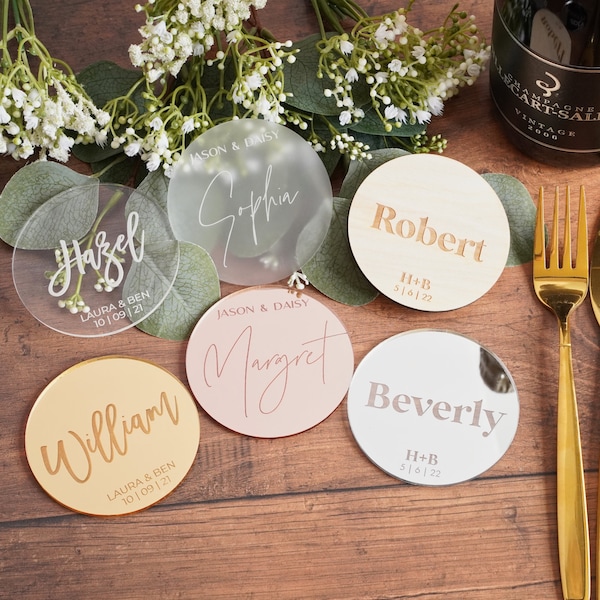 Wedding Favours for Guests Coaster Wedding Name Place Card Ideas Wedding Favour Ideas Wedding Favors in Bulk Wedding Coaster Place Name