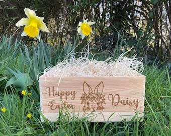 Personalised Easter Basket For Girls  Easter boxes Personalized Easter Gifts for Kids Custom Easter Basket Crate Easter Hamper