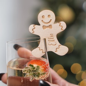 Weihnachten Gedecke Favor Weihnachten Tischdekoration Lebkuchenmann Personalisierte Tischkarten Namensschilder Weihnachtsdekor