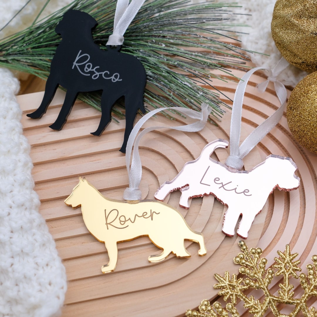 Dog Christmas Tree Bauble Personalised Christmas Ornaments for Etsy