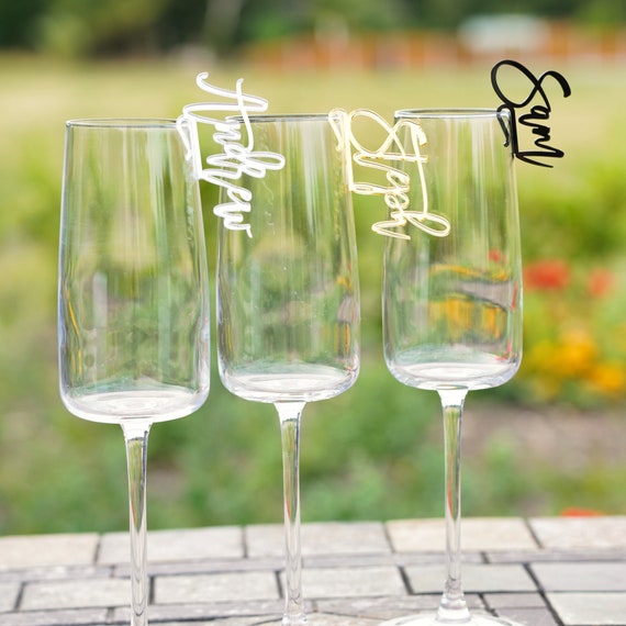Wine Glass Markers Team Bride to Be Bridal Shower Party Decorations Wedding  