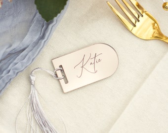 Personalised Gifts Tags Christmas Personalized Bookmarks Wedding Name Places Acrylic Name Tags Book Mark Name Luggage Tag