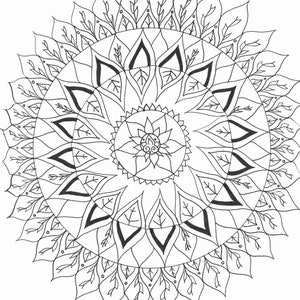 Mandala Digital Coloring Page
