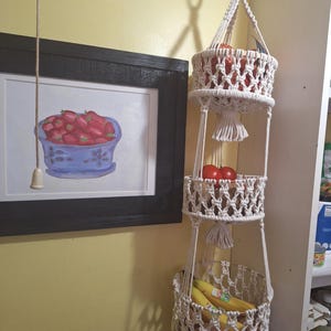 Macrame Hanging Produce Basket
