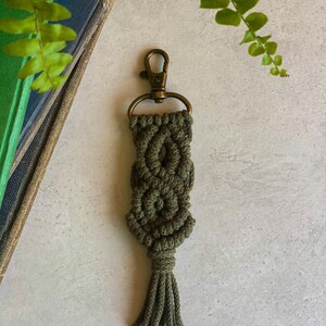 Handwoven Macrame Keychain Macrame Accessories Handmade Keyring Keyring Keychain Gift Bag Keychain image 6