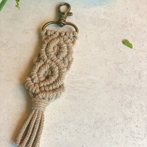 Handwoven Macrame Keychain Macrame Accessories Handmade Keyring Keyring Keychain Gift Bag Keychain image 5