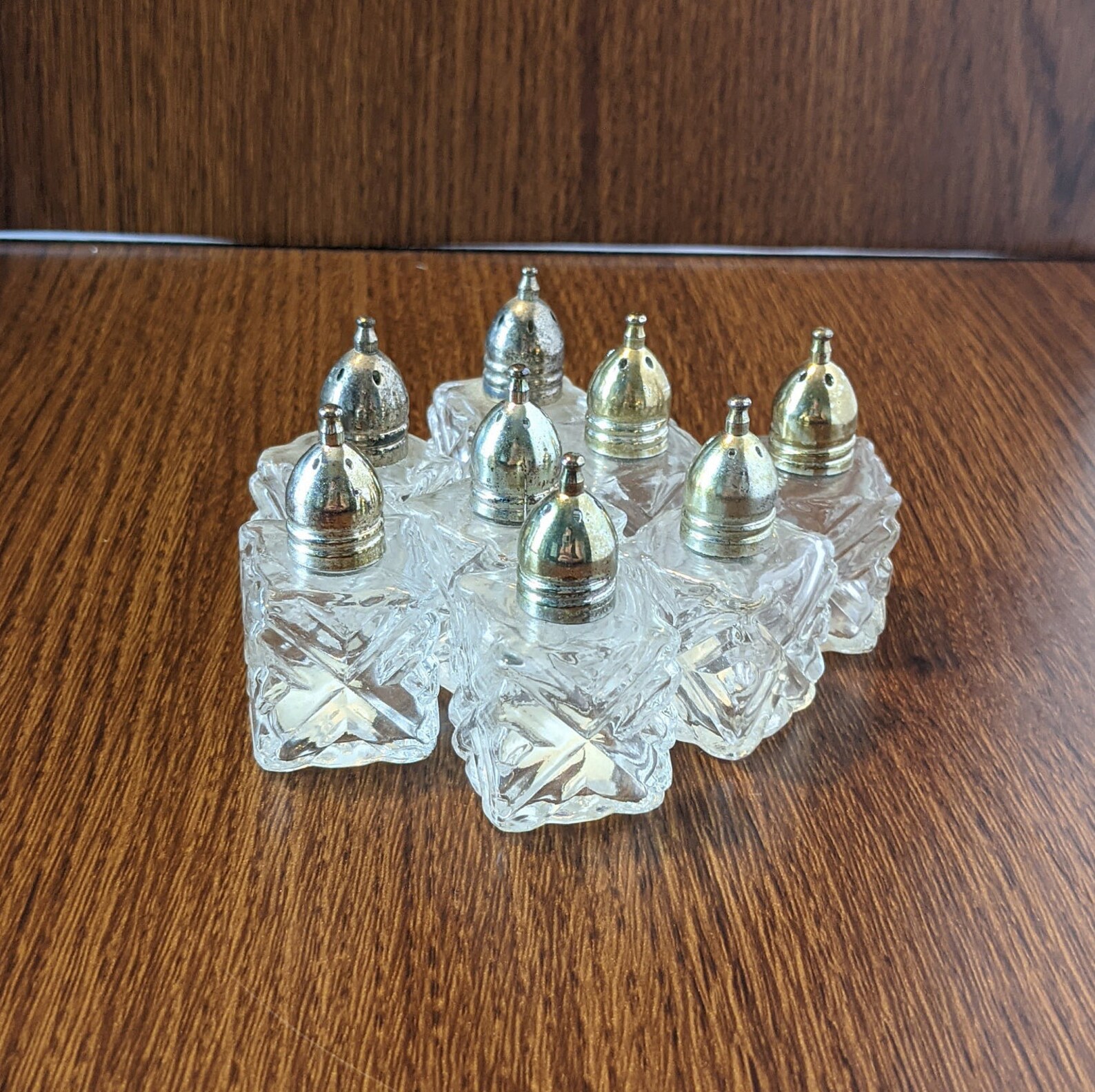 Pair of Individual Salt and Pepper Shakers crystal set of Etsy