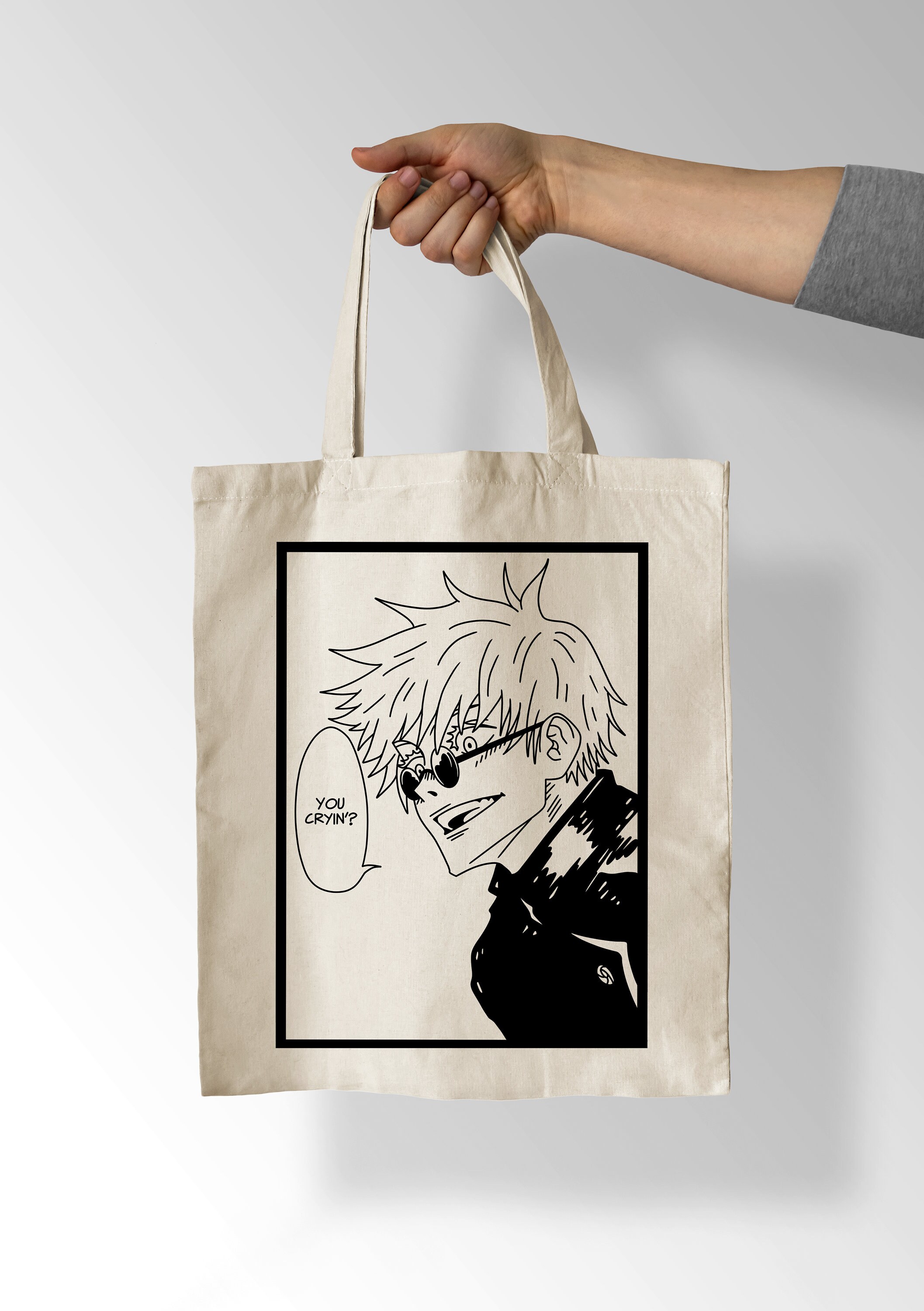 Tote Bag Satoru Gojo Jujutsu Kaisen High Quality Print on Etsy