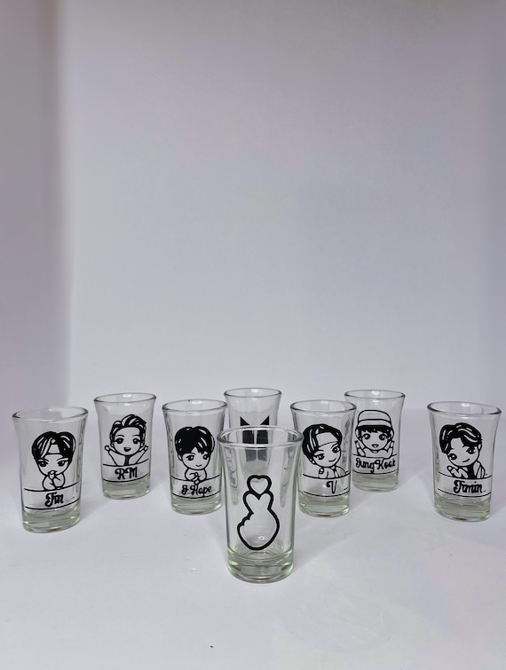 BTS Shot Glass Set of 7 Bangtan Boys - Etsy
