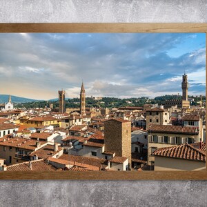 Italy wall art, Florence panorama at sunset