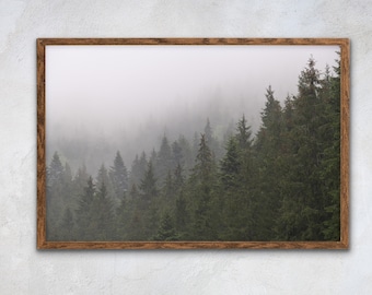 Foggy forest print
