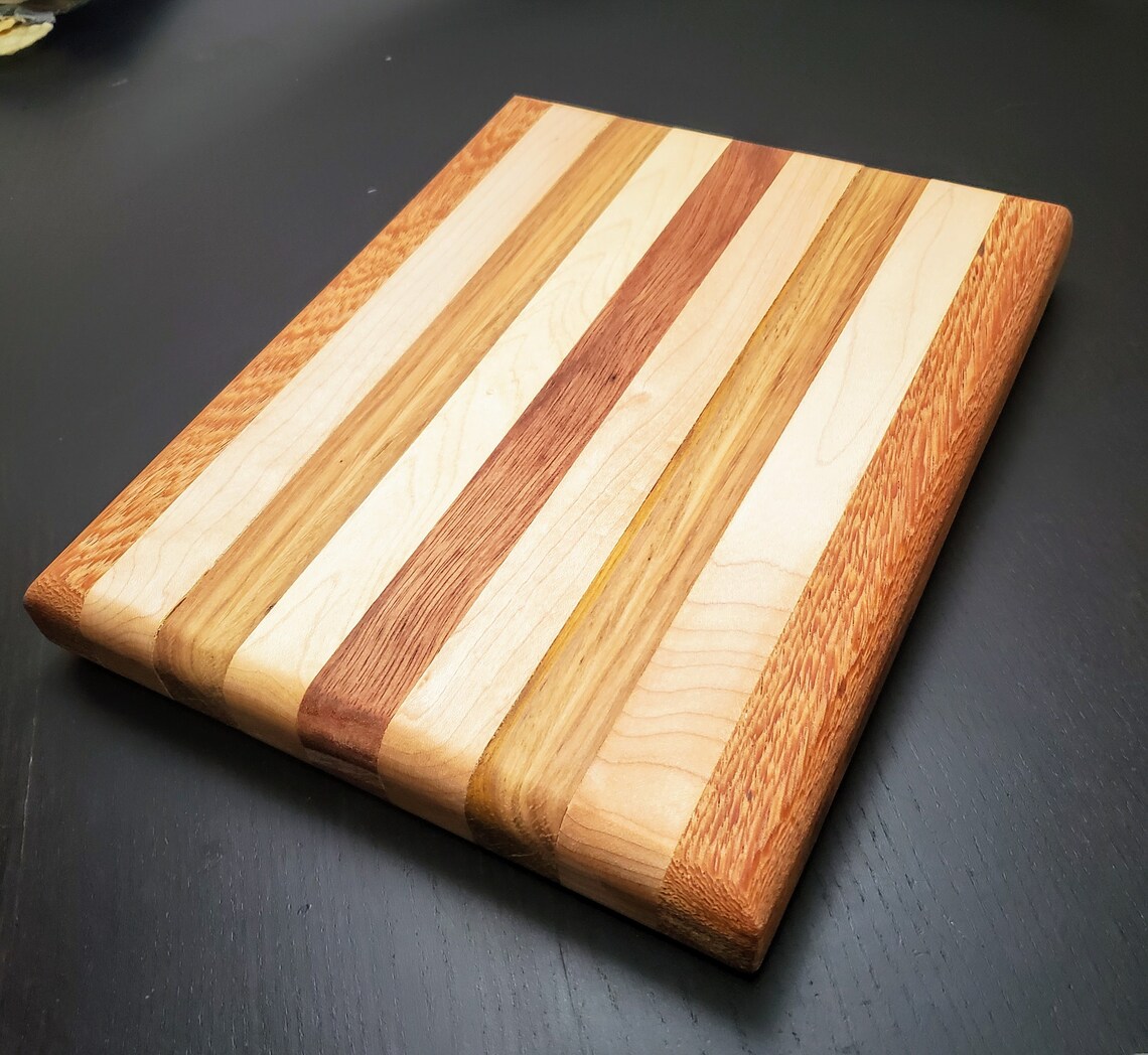 Maple Wenge and Mahogany Cutting Board Etsy UK
