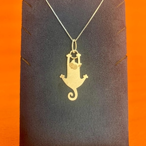 925 silver cat pendant necklace