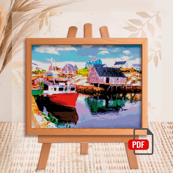 Cross Stitch Nova Scotia Pattern Etsy