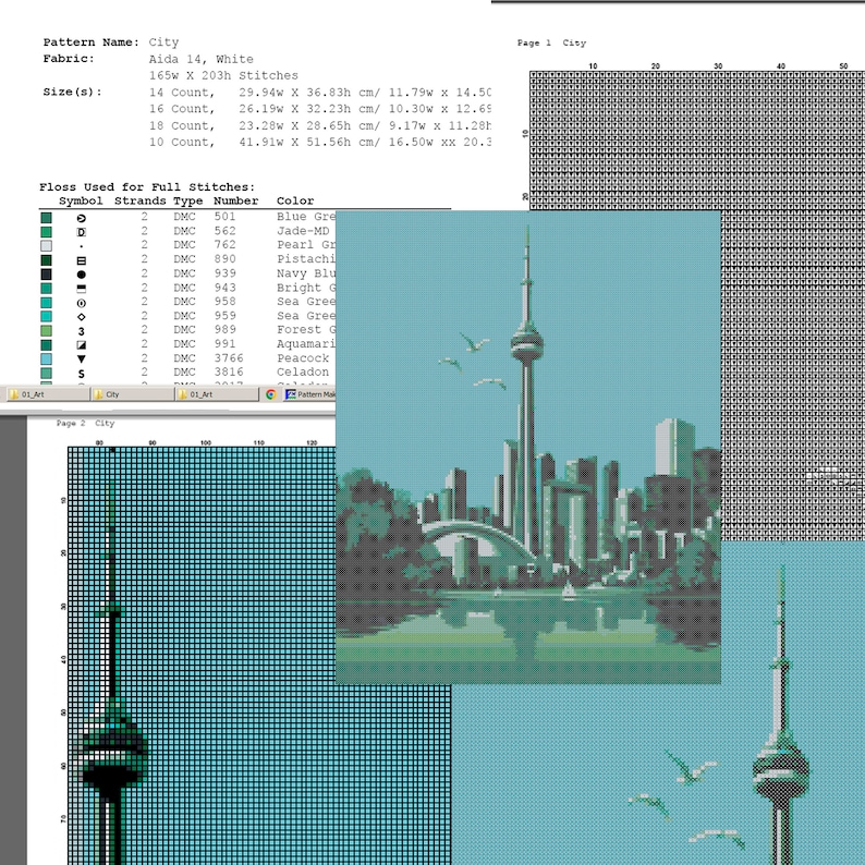 Toronto Pattern Cross Stitch Pattern