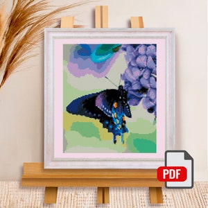 Cross Stitch Pattern "Butterfly" DMC Cross Stitch Chart Needlepoint Pattern Embroidery Chart Printable PDF Instant Download