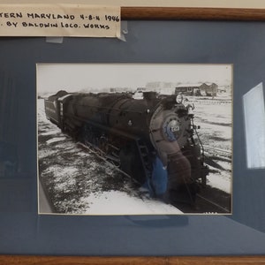 Vintage Western Maryland Steam Locomotive Photo 1946