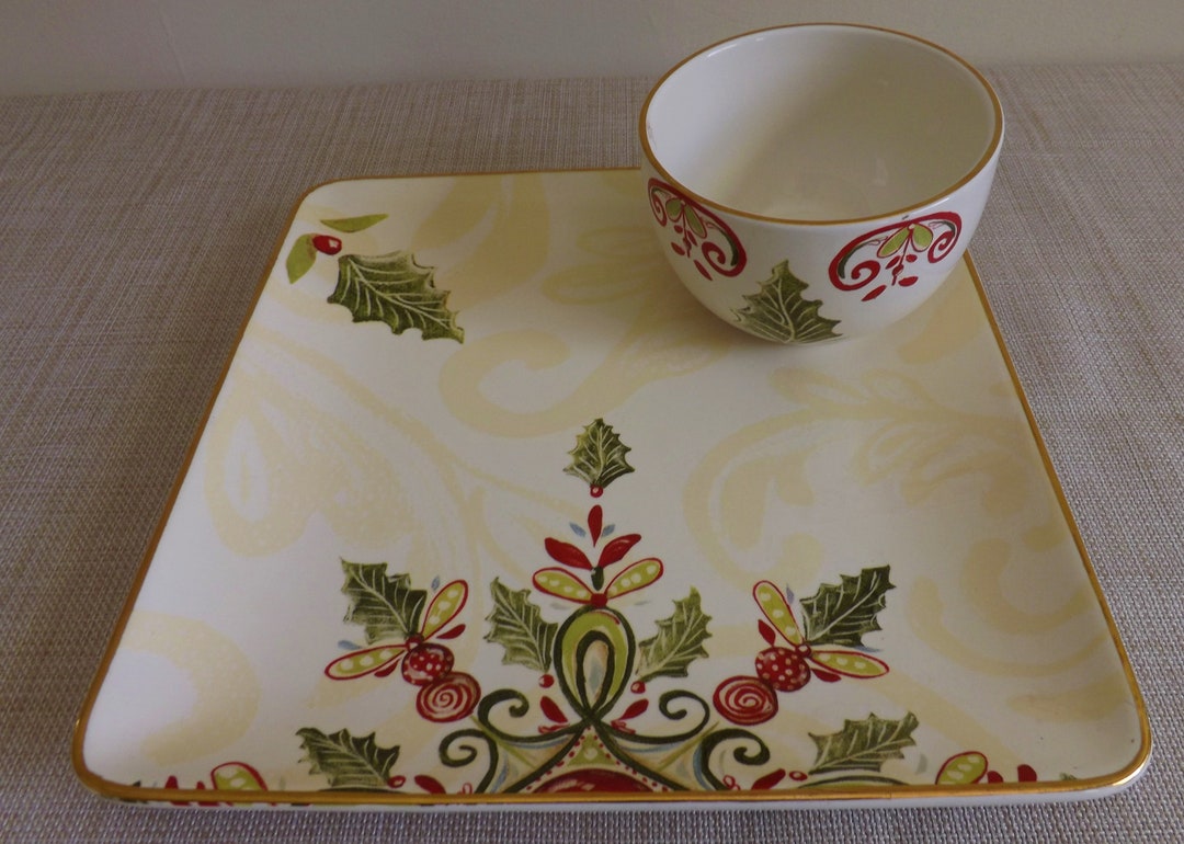 Very Nice Christmas Chips and Dip Platter Etsy