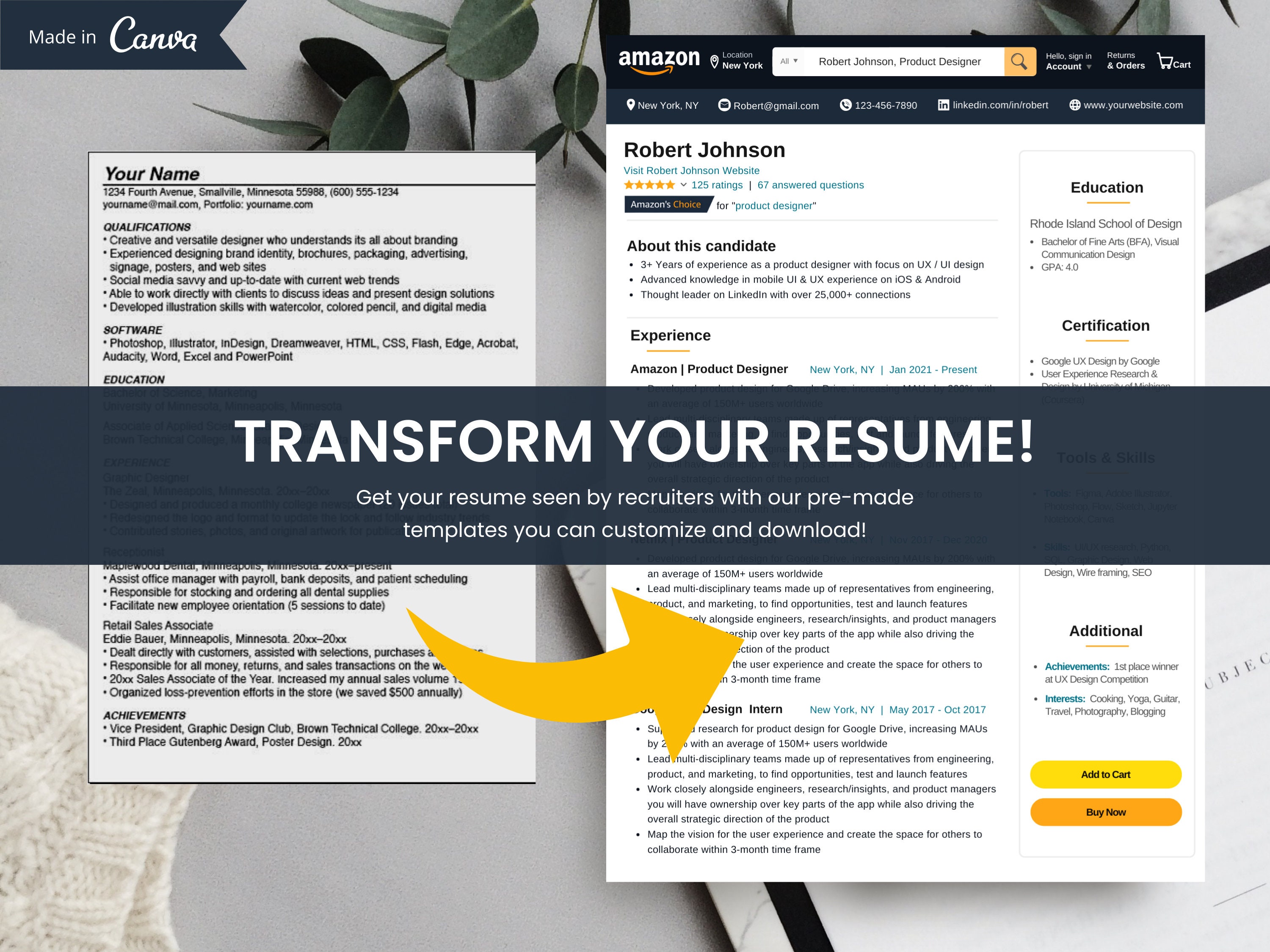 AMAZON Resume Template 2023 FAANG Resume CV and Cover Etsy UK AMAZON Resume Template 2023 FAANG Resume CV and Cover Etsy UK