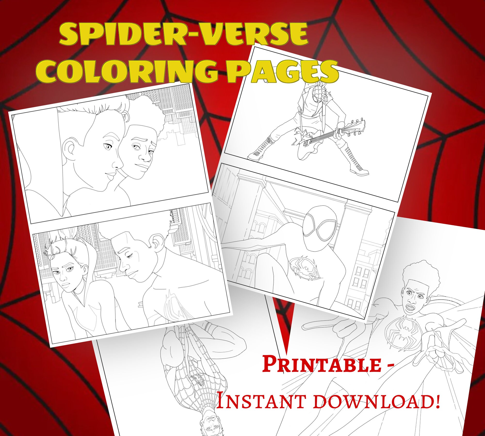 Spiderman, Spiderman Mini Coloring Pages and Crayons, Spiderman