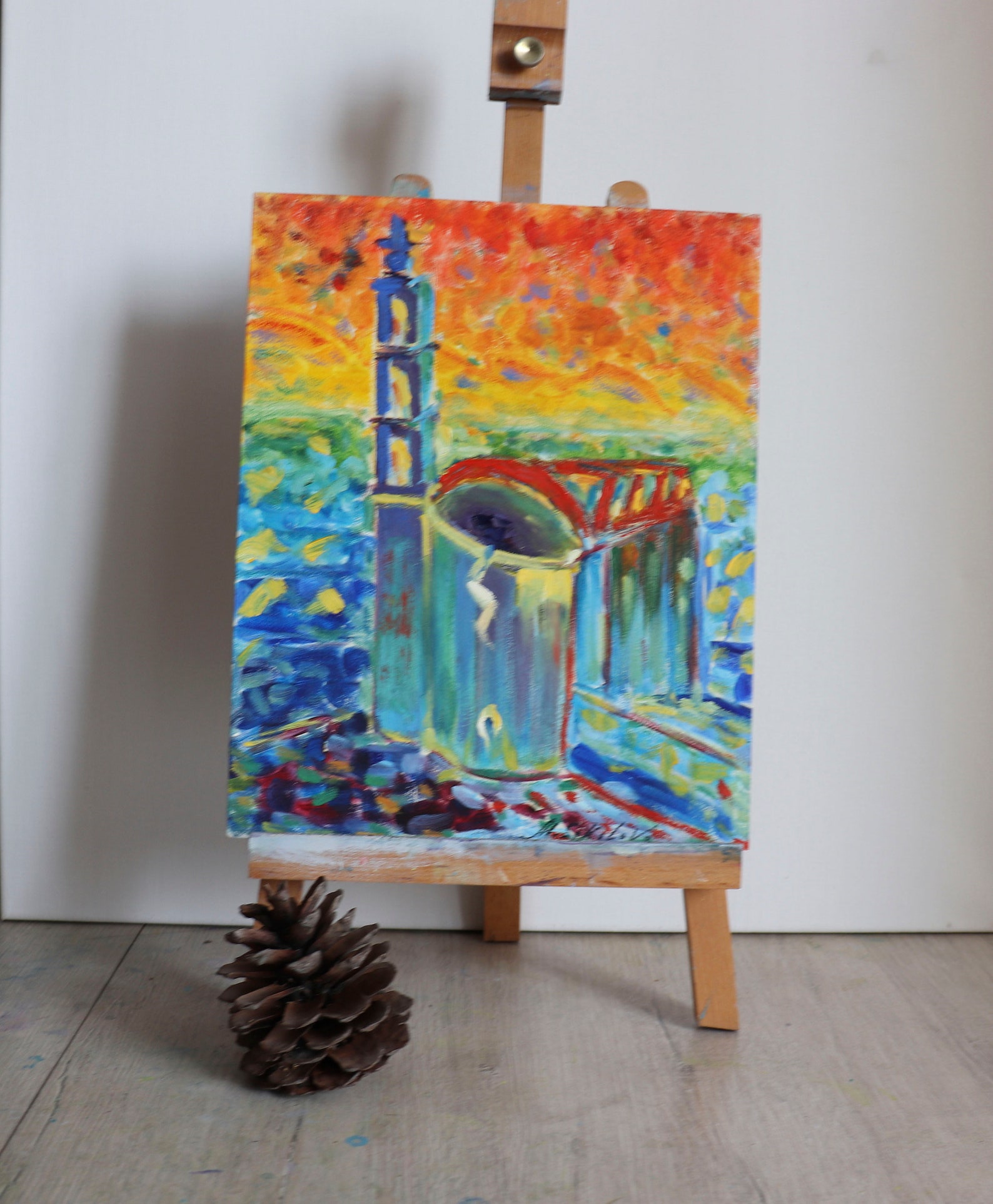 Cyprus Painting Cityscape Original Painting Oil Series Etsy
