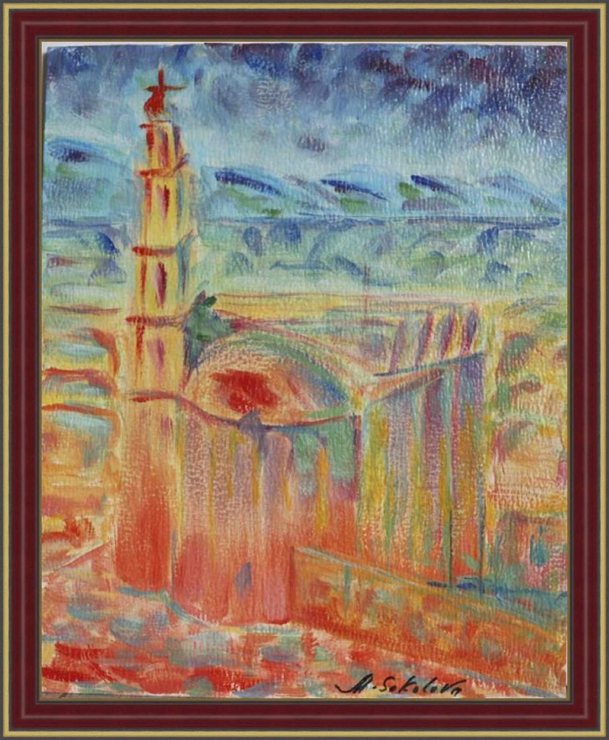 Cyprus Painting Cityscape Oil Art Original Painting Series Etsy