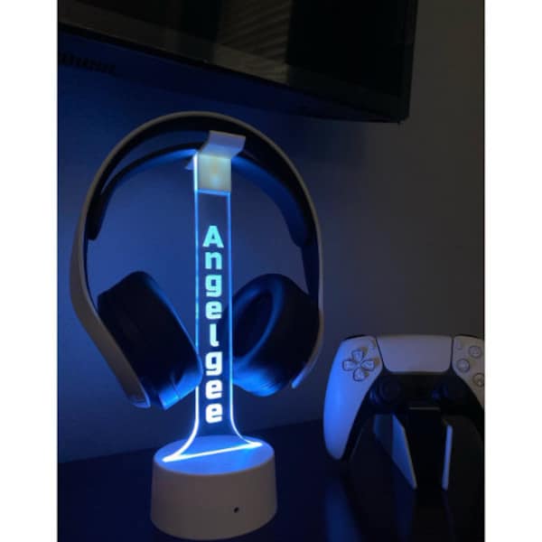 Personalized Headphone Stand | Gamer Gift | Video Game Lover, Custom Gamertag Stand, Personalized Streamer Headset Holder