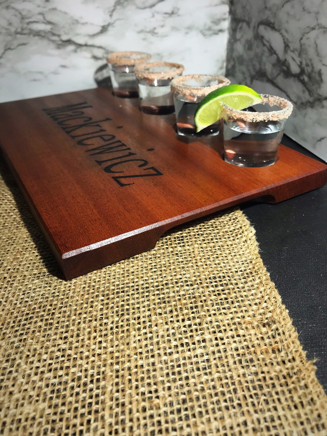 Shot Glass Board / Shot Glass Flight / Charcuterie Board / Etsy