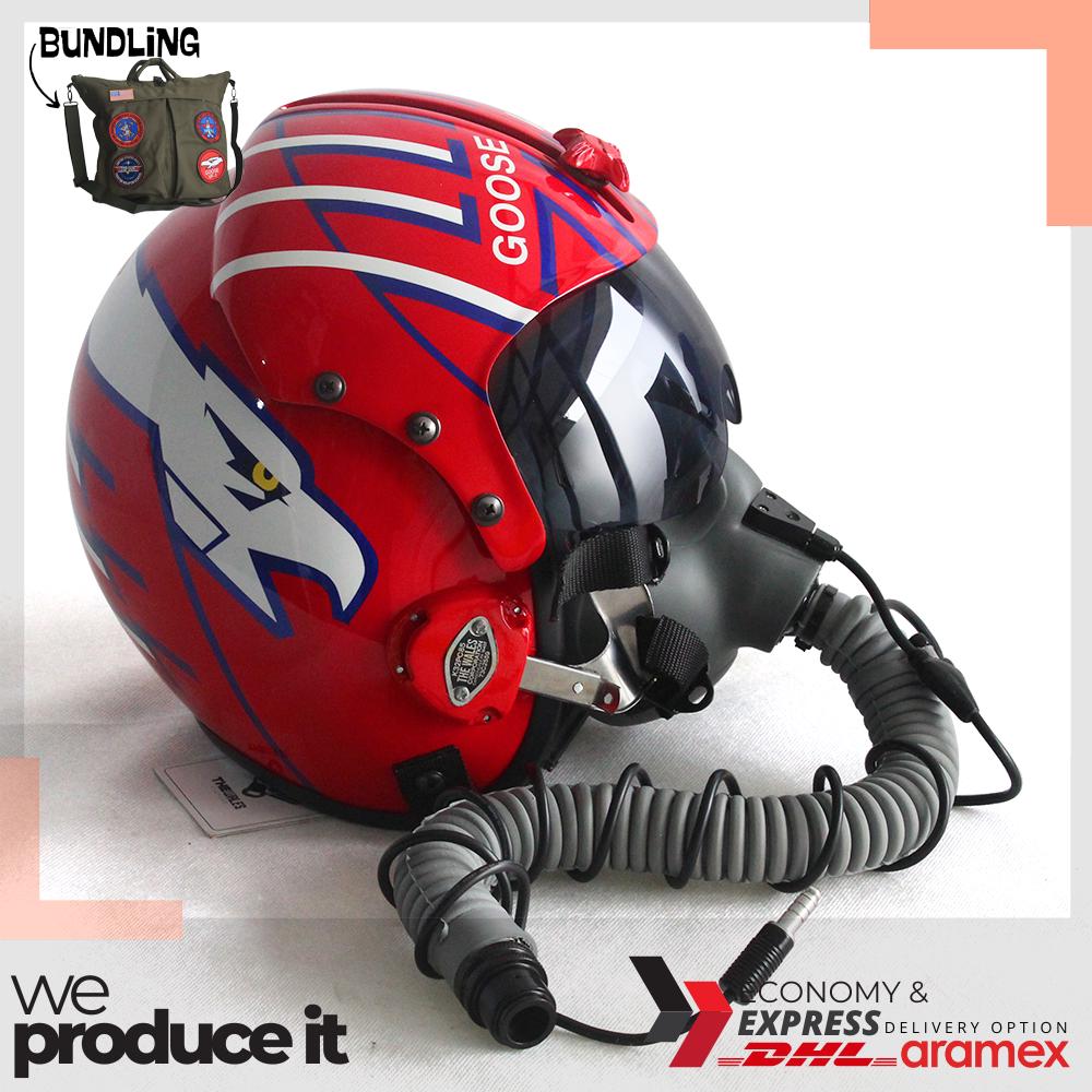 アメリカ海軍　パイロットヘルメット HGU-55/P アメリカ海軍 パイロットヘルメット 赤フラッグ柄 米軍