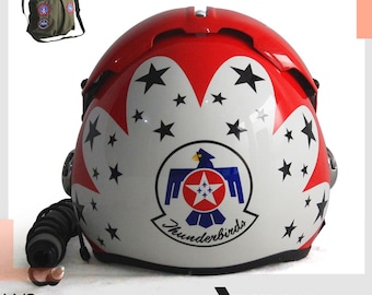 Motorcycle Helmet Flight Helmet US Navy H-4 Flight Helmet Painted Red