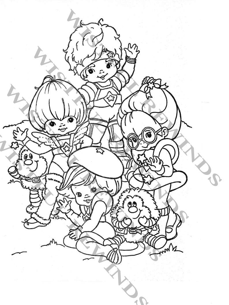 Rainbow Brite Printable Coloring Pages PDF Digital Download - Etsy