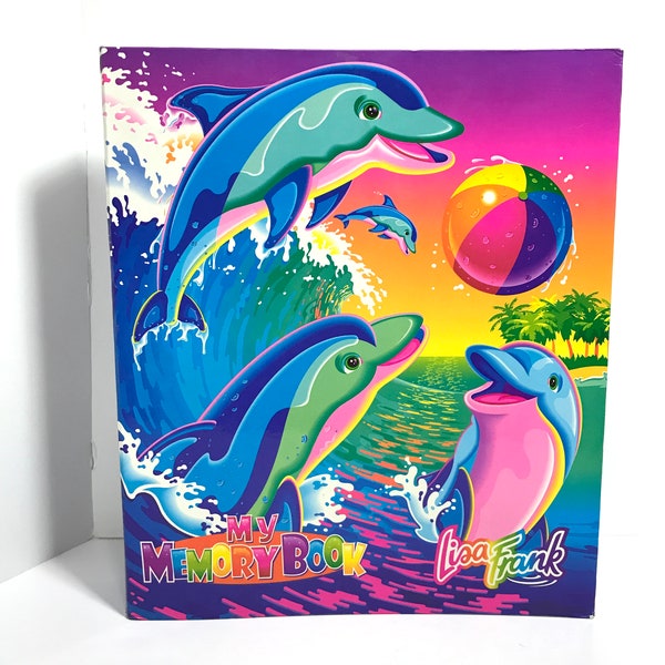 Vintage Lisa Frank 3 Ring Binder - Dolphin Divers My Memory Book - Lisa Frank School Supply 1990s