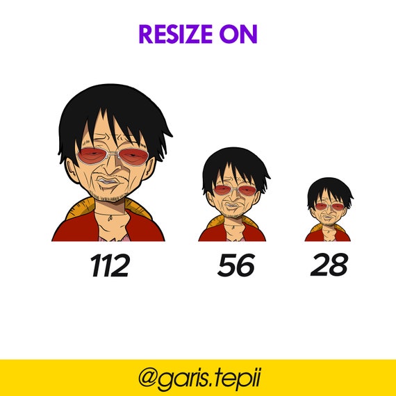 Twitch Emotes One Piece Monkey D Luffy Etsy