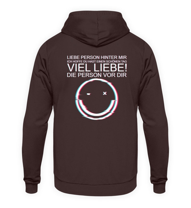 Liebe Person hinter mir Unisex Kapuzenpullover Hoodie Hot Chocolate