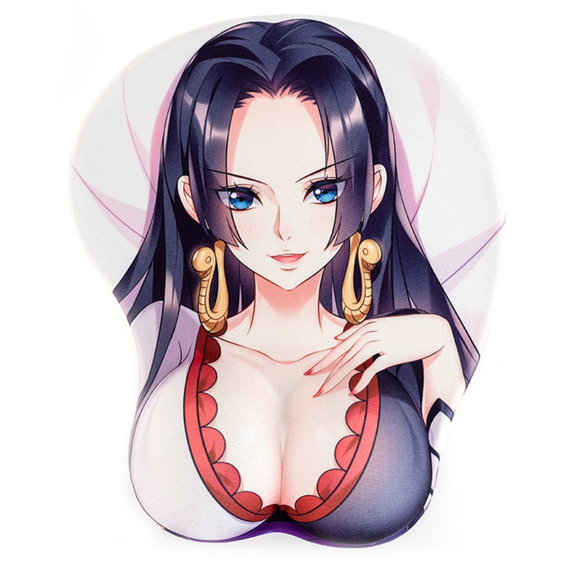One Piece Boa Hancock3d Anime Mouse Pad With Wrist Rest Soft Etsy 