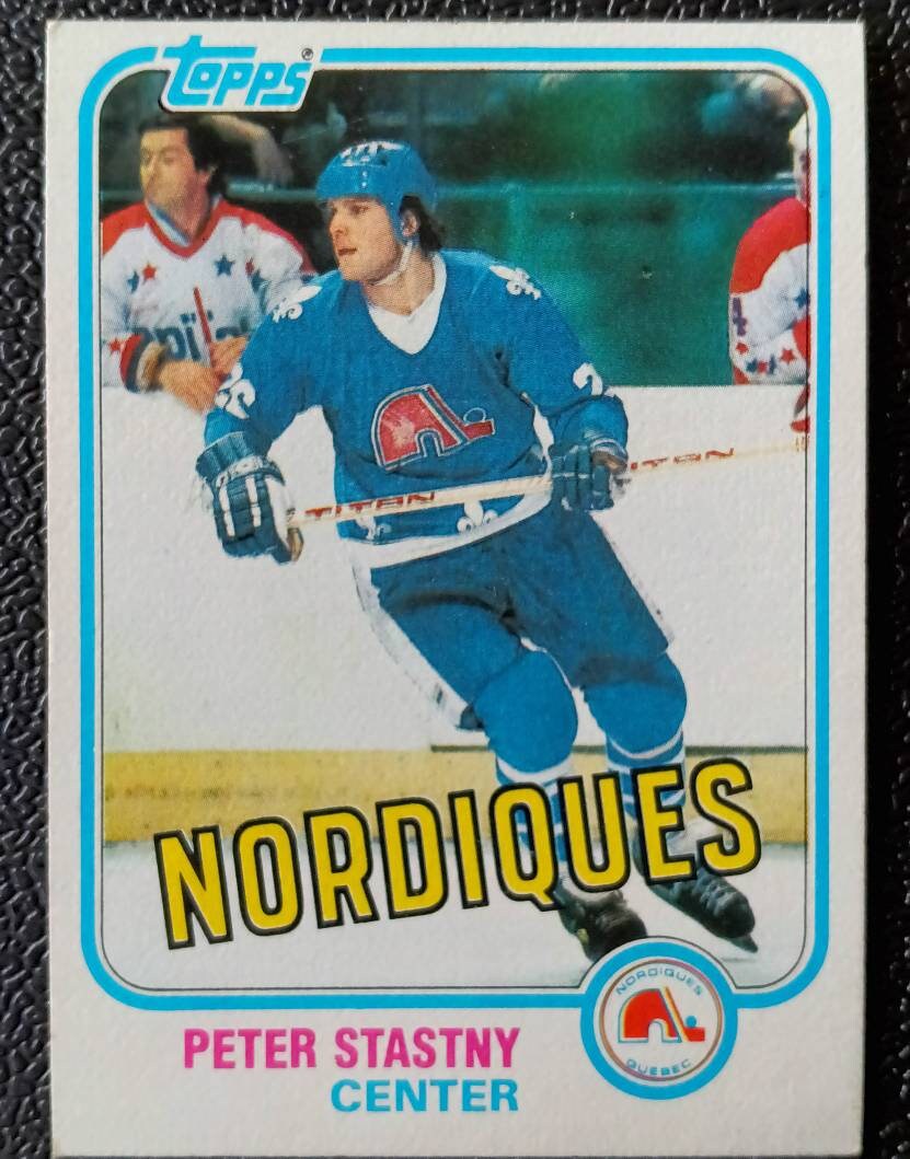 VTG CCM Quebec Nordiques #4 Duffer Jersey SZ M NHL Blue Away