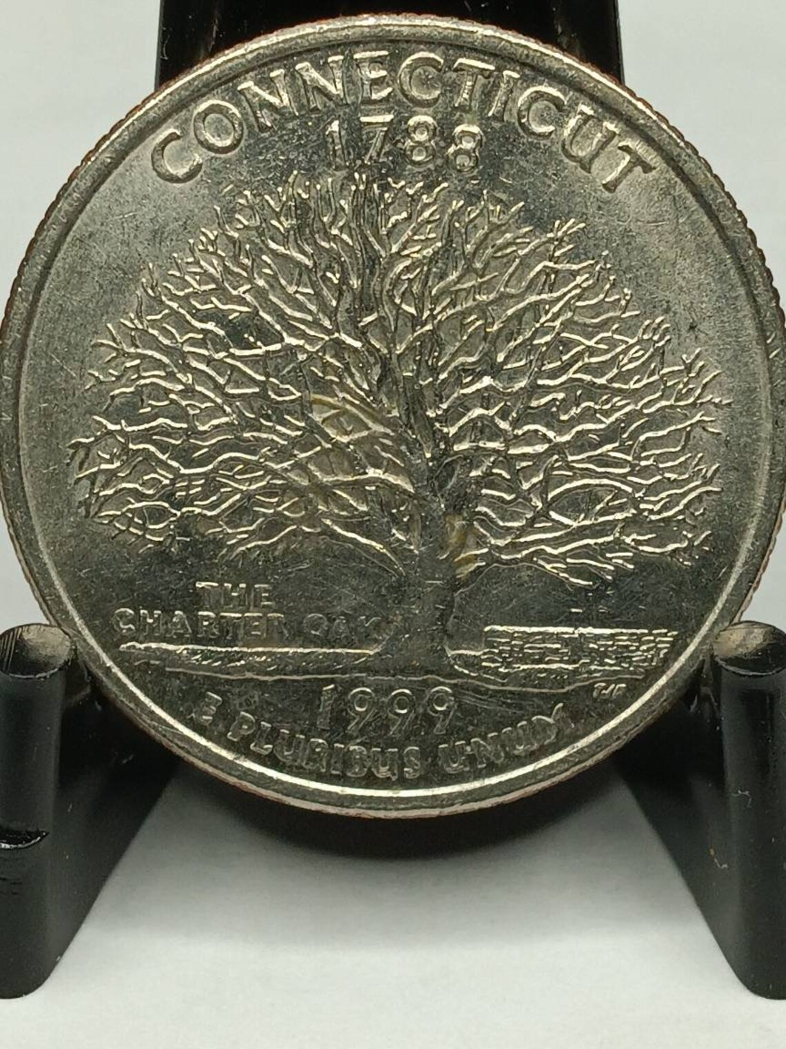 Grease Strike Through Error 1999D Connecticut State Quarter Etsy