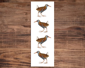 Water Rail Bookmark - Bird Bookmark - Gift for Bird Lover