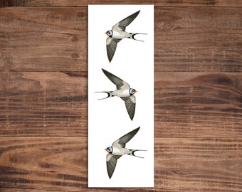 Swallow Bookmark - Bird Bookmark - Gift for Bird Lover