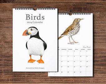 2024 Bird Calendar - Wildlife Art Wall Calendar