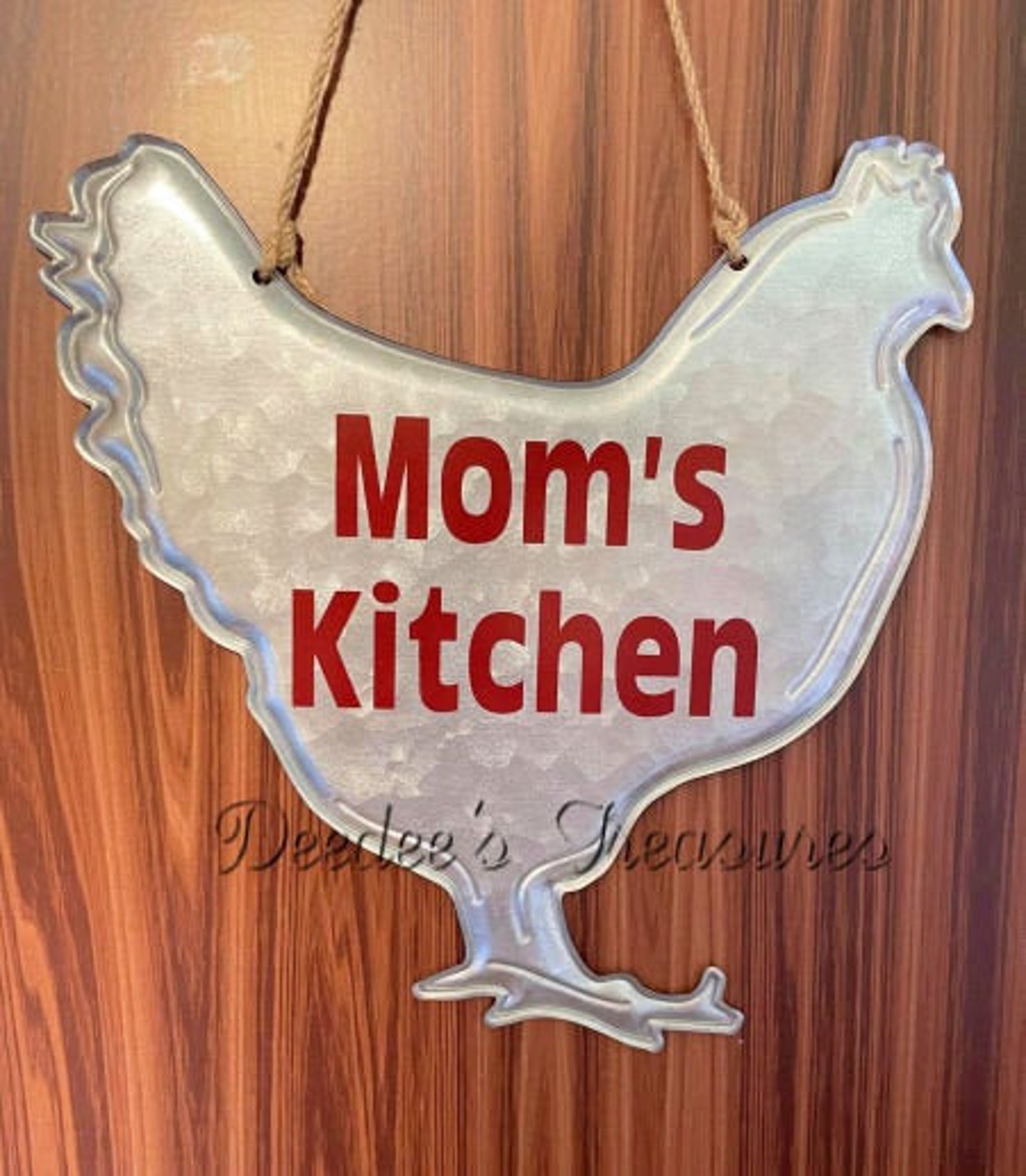 Hanging Metal Chicken Sign With Vinyl Personalization Etsy UK
