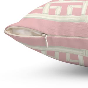 Pillow: Soft Pink Chinoiserie Chic Trellis Spun Polyester Square image 10