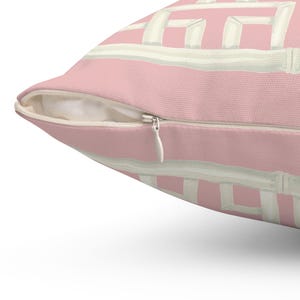 Pillow: Soft Pink Chinoiserie Chic Trellis Spun Polyester Square image 4