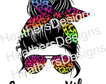 Messy Bun Summer Vibes Cheeta