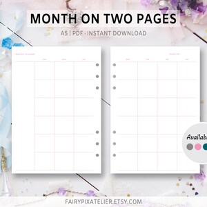 Printable Fillable Monthly A5 Planner Template Editable - Etsy