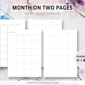 Printable Fillable Monthly A5 Planner Template Editable - Etsy