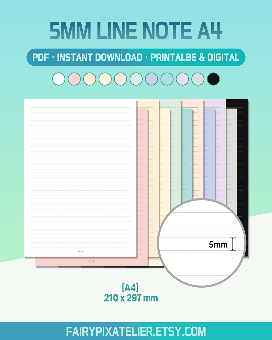 4x A Page Notes.pdf A4 Printable Note Pages Simple Digital Planner Paper Basic Sheet PDF ...