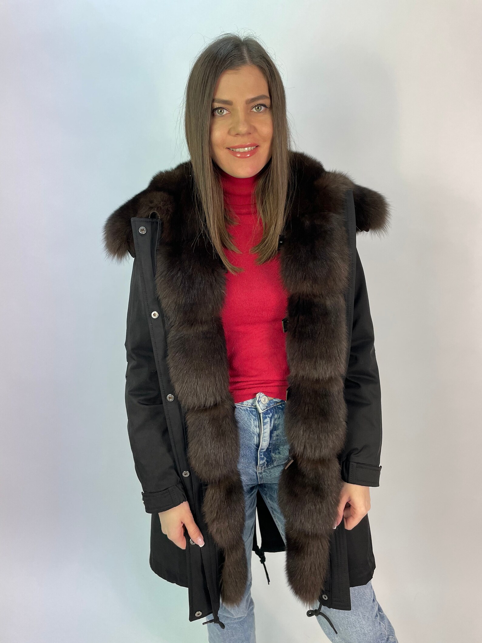 Parka with polar fox fur | Etsy