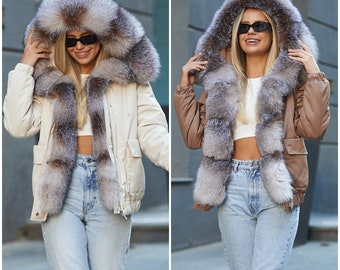 cappuccino fluffy jacket